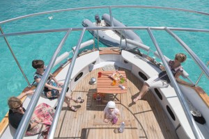 Wedding on boat in Sardinia