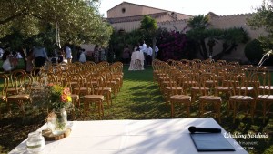 garden ceremony in Sardinia