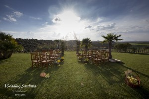 garden ceremony in Sardinia